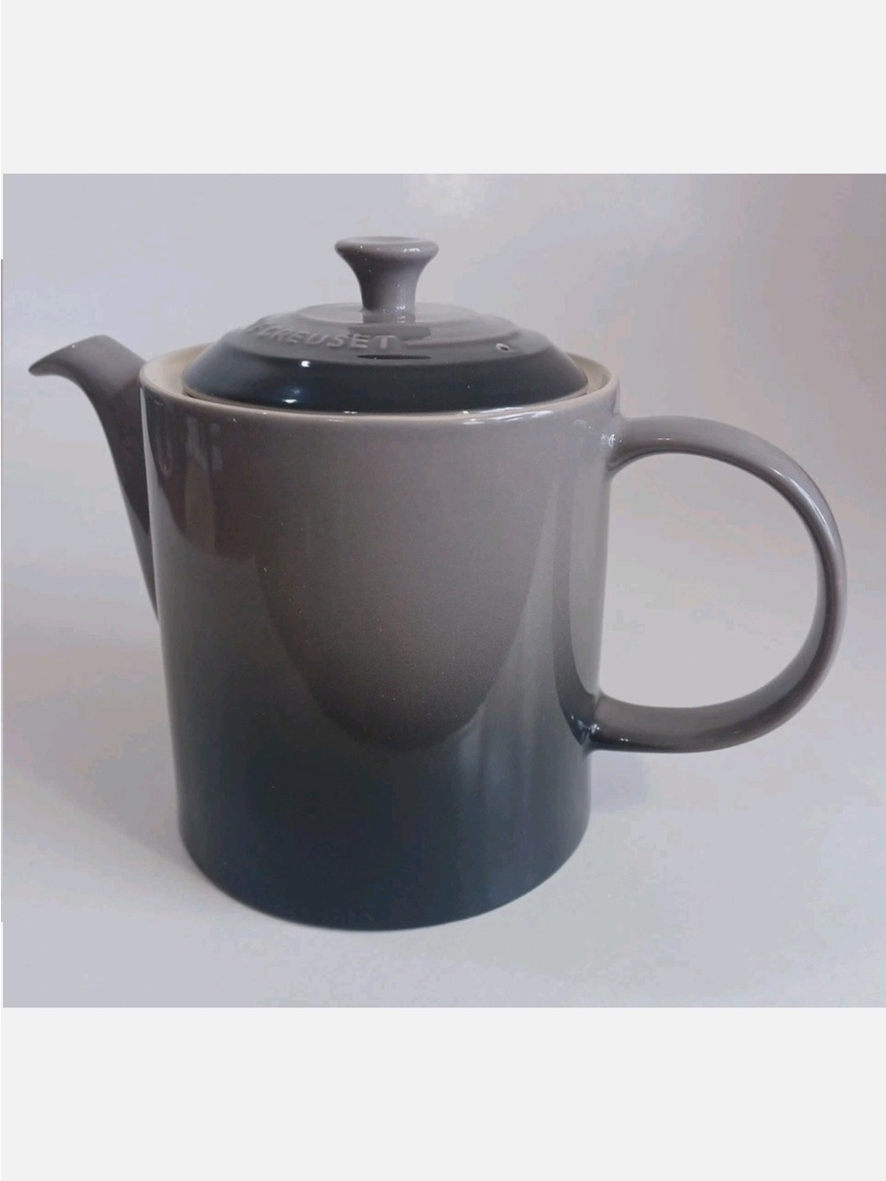NEW Le Creuset FLINT Gray Ombre Stoneware Teapot with Lid Tea Set